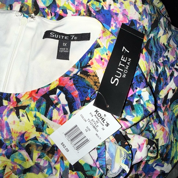 SUITE 7 Multicolor Abstract Midi Dress - Picture 4 of 5